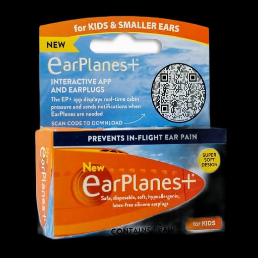 Children's EarPlanes Plus Pressure-Regulating Ear Plugs (1 Pair)