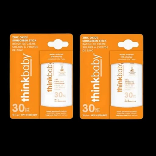Thinkbaby SPF 30 Sunscreen Stick, 0.64 oz (2 Pack)