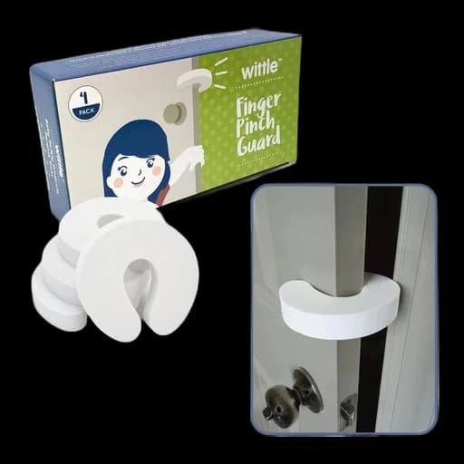 Wittle Finger Pinch Guard Door Stoppers (4-Pack)
