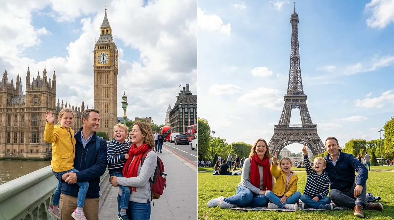 London vs Paris with Kids: Which European City Is Better for Families?