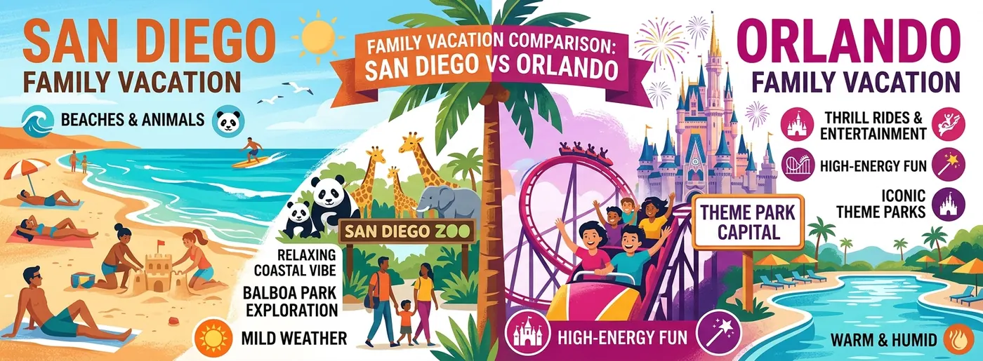 San Diego vs Orlando for Families: Two Top Family Cities Compared